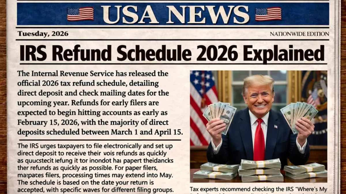 IRS Refund Schedule 2026 Explained