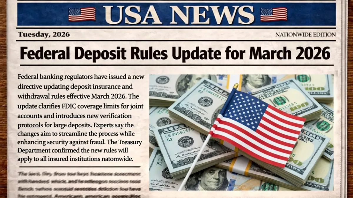 March 2026 Federal Deposit Changes