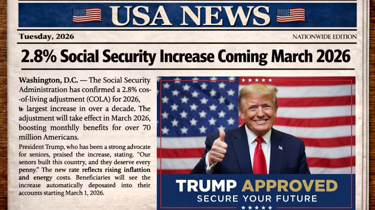 Social Security Increase Coming March 2026
