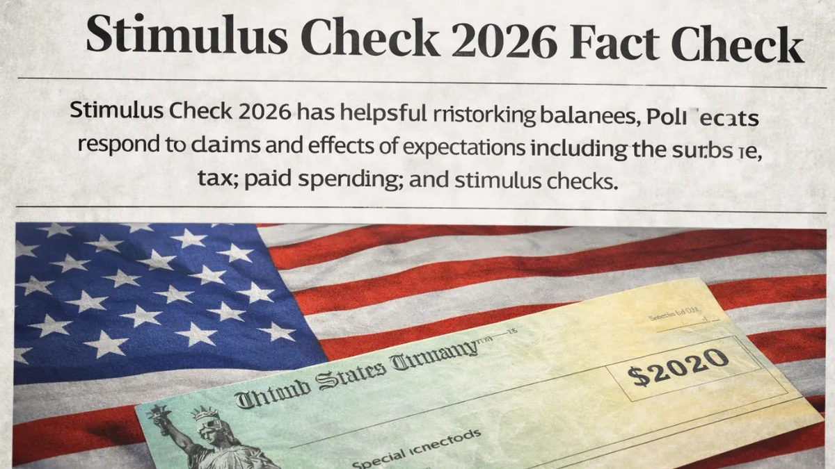 Stimulus Check 2026 Fact Check